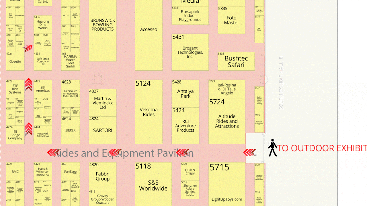 Booth No. 4433 (Level 1, North/South Building, Rides & Equipment) Booth No. 4433 (Level 1, North/South Building, Rides & Equipment)